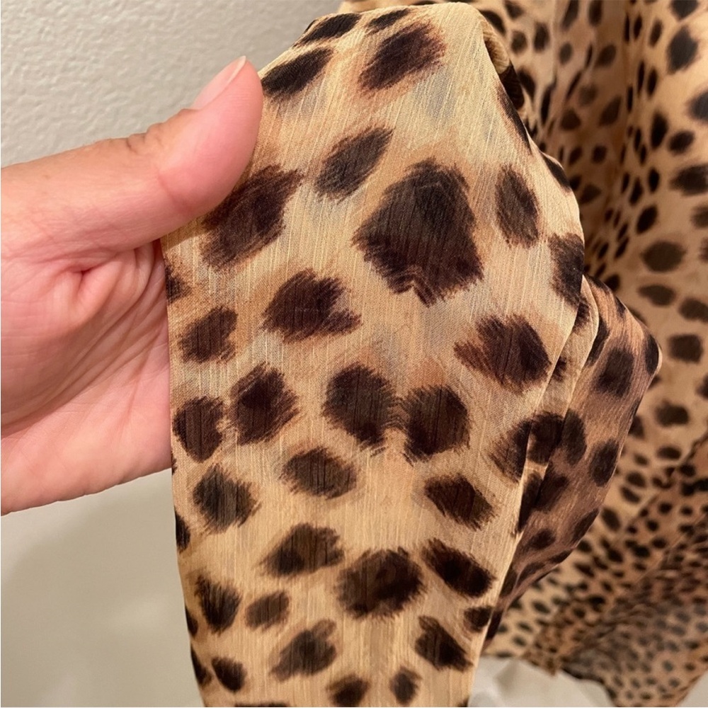 Dkny Leopard Print Button-Down Blouse Women’s Sma… - image 2